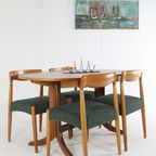 Set Van 4 Deense Stoelen Eetkamerstoelen 'bjerremose' Vintage Reupholstered thumbnail 11