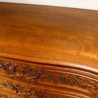 Louis Xv Franse Gebeeldhouwde Eiken Commode. thumbnail 13