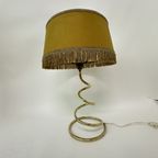 Mid-Century Brass Spiral Table Lamp , 1950’S thumbnail 2