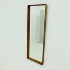 Large Scandinavian Rectangular Rosewood Mirror 1960s thumbnail 4