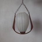Vintage Deense Teak Design Lamp Glas Design thumbnail 3