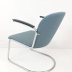 Gispen Fauteuil Model 413 Nieuw Gestoffeerd Grape Blauw thumbnail 9