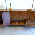 Prachtig Vintage Palissander Highboard Buffet 242 Cm thumbnail 5