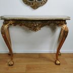 Barok, Brocante Rococo Wandconsole, Sidetable Met Spiegel thumbnail 14