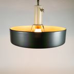 Anvia Almelo - J. Hoogervorst - "Model 4017" - Ufo Hanglamp - Antraciet - Dutch Design - 60'S thumbnail 2