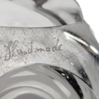 Kristalunie Maastricht - Max Verboeket - Transparant Dubbelwandige Vaas - 1960´s thumbnail 4