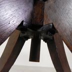 Eiken Bureaustoel, Atelierstoel, In Hoogte Verstelbaar, Jaren 30 thumbnail 30