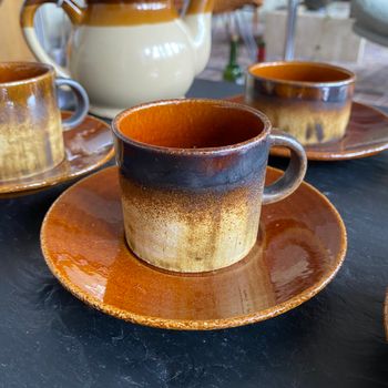 Excelsa 62716 Koffiekop set met schotel, meerkleurig