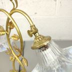 Bronzen Tafellamp Met Iriserend Opaline Glas thumbnail 11