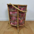 Vintage Wasmand, Opbergmand Van Rotan, Rattan, Bamboe thumbnail 4