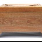 Chinese Carved Camphor Wooden Box thumbnail 5