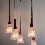 Midcentury Hanglamp Cascade Teak En Kristal thumbnail 8