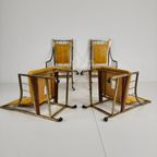 Unieke Set Eetkamer- En Loungestoelen In Mid-Century Stijl – Verguld, Gemaakt Tussen 1940-1948 thumbnail 9
