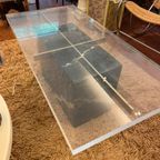 Artedi Design Vintage Salontafel Marmer, Messsing En Plexi thumbnail 2