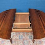 Vintage Palissander Ronde Eettafel, Verlengbaar, Jaren 60 thumbnail 13