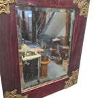 Frans Art Nouveau Houten Spiegel thumbnail 7