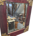 Frans Art Nouveau Houten Spiegel thumbnail 8