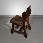 4 X Brutalist Oak Dining Chairs / 60'S thumbnail 19