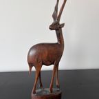 Vintage Houten Antilope, Mid Century thumbnail 2