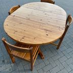 Vintage Eetkamerset – 6 Stoelen En Verstelbare Tafel thumbnail 18