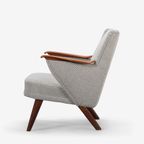 Edgy Deense Design Geherstoffeerde Grijze Fauteuil By Johannes Andersen Voor Cfc Silkeborg, 1960S thumbnail 8