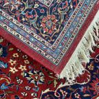 Perzisch Tabriz Vloerkleed Wol Handgeknoopt 253X368Cm - Vintage Tapijt - Rood Blauw Wit thumbnail 15