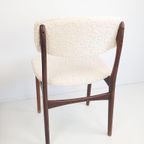 3 Palissander Stoelen Eettafel Crème Teddy Stof | Danish thumbnail 5
