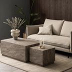 By fonQ | Dice Bijzettafel Set Van 2 Rechthoekig Grijs thumbnail 3