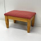 Opnieuw Bekleed Voetenbankje Poefje Vintage Brocante thumbnail 4