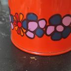 Vintage Blik Brabantia Diana Oranje Bloemen thumbnail 3