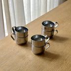 Set Of 6 Vintage Stainless Steel Italian Espresso Cups thumbnail 5