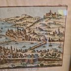 Italiaanse Koper Gravure Van De Stad Lyon 18E Eeuw thumbnail 6