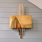 Messing Wandlamp, Hollywood Regency-Stijl, 1970 thumbnail 3