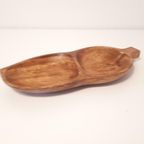 Vintage Houten Borrel Plank Tapas Schaal Snack Schaaltje thumbnail 2