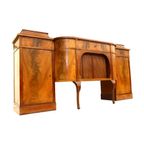 Uniek Victoriaans Gevlamd Mahonie Dressoir Uit De 19De Eeuw thumbnail 11