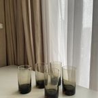 4 X Smoked Glass Water Glasses thumbnail 5