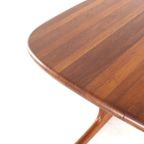 dyrlund Ovalen 1x Verlengbare Teak Eettafel Deens Vintage Massief Teak thumbnail 13