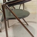 Set Van 4 Vintage Giannina Leren Stoelen, Arrben Italy thumbnail 12