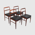 4X Vintage Design Eetkamerstoelen - Arne Vodder Voor Sibast, Palissander | 01275 thumbnail 9