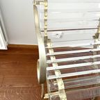 Prachtige Vintage Stoel In Acrylaat/plexi Met Mooie Gebogen Lijnen. thumbnail 5