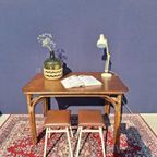 Brocante Vintage Landelijke Eikenhouten Witte Eettafel Tafel thumbnail 16