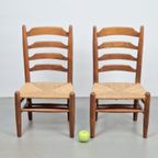 Set 2 Vintage Brutalist Charlotte Perriand Stoel Japandi '60 thumbnail 6