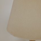 Messing Vintage Tafellamp Met Crèmekleurige Plisse Kap thumbnail 6