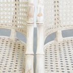 Set Van 2 Leuke Vintage Jaren 70 Design Stoelen Van Jonathan Adler Gemaakt Van Riet En Bamboe thumbnail 11