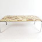 Vintage Salontafel Groot Epoxy Chroom Coffee Table Marble thumbnail 8