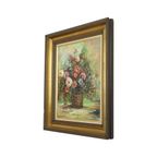Stilleven Bloemen Vintage Schilderij Op Doek R. De Gryse thumbnail 12