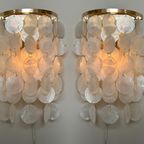 Meerdere Beschikbaar Capiz Schelpen Lampen Wandlampen Goud Frame thumbnail 2