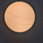 Vintage Opaline Space Age Lamp Met Gouden Randen Globe thumbnail 4
