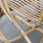 Leuke Dutch Design Rotan Fauteuil Uit De Jaren ’50 Met Een Hoge Rug thumbnail 9