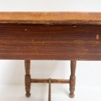 Brocante Bruinkleurige Eettafel, 1970’S thumbnail 6